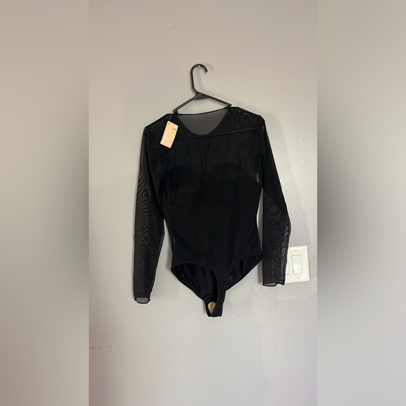 Popilush Shapewear Illusion Mesh Long Sleeve Tummy Control Bodysuit - Picture 3 of 7